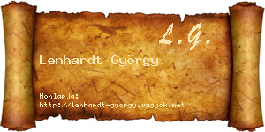 Lenhardt György névjegykártya