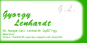 gyorgy lenhardt business card